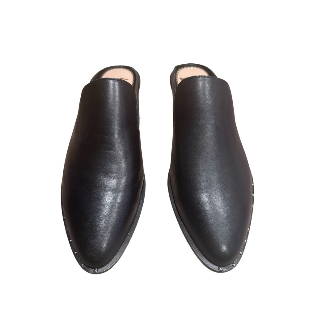 NWOB Sam Edelman Lewellyn Black Pointed Toe Mule Shoe Women's 9.5 Studded Welt